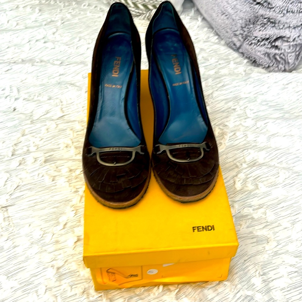 Vintage Fendi heeled loafers (circa 2005)